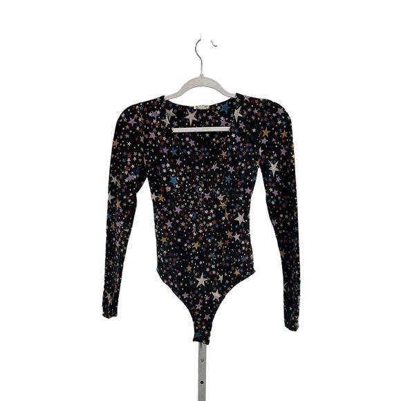 Free People Girls Like Us Star Print Black Bodysuit - Picture 5 of 12